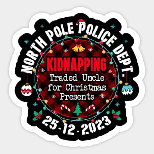 North Pole Police Dept Traded Uncle for Christmas Sticker